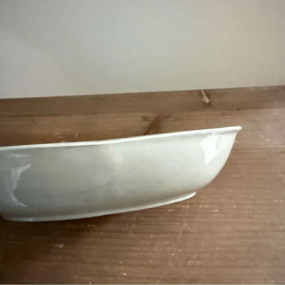 HARKERWARE blue stone china divided serving Dish ovenproof